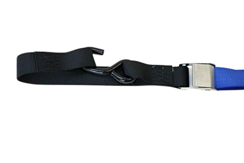 Two Pack 1.5" x 6' Blue Motorcycle Tie Down Cam Buckle Straps 500lbs WLL