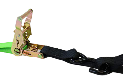 Two Pack 1.5" x 6' Green Motorcycle Tie Down Ratchet Straps 1,000lbs WLL