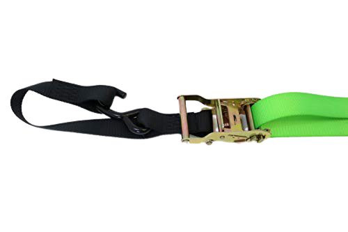 Two Pack 1.5" x 6' Green Motorcycle Tie Down Ratchet Straps 1,000lbs WLL
