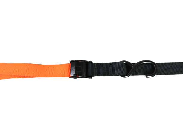 Two Pack 1.5" x 6' Orange Motorcycle Tie Down Cam Buckle Straps 500lbs WLL