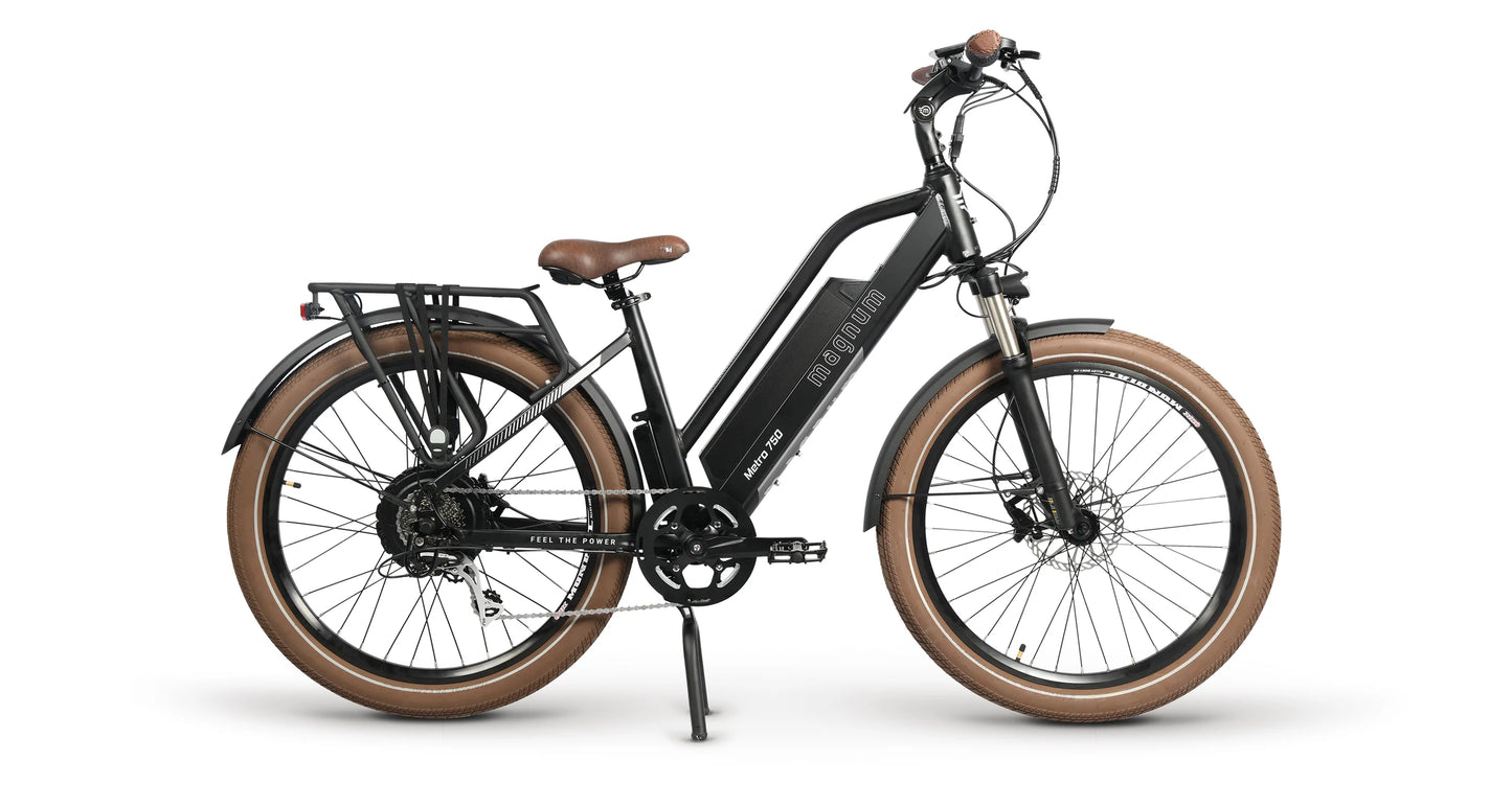 Metro(750) Low Step Electric Bike Black-Silver