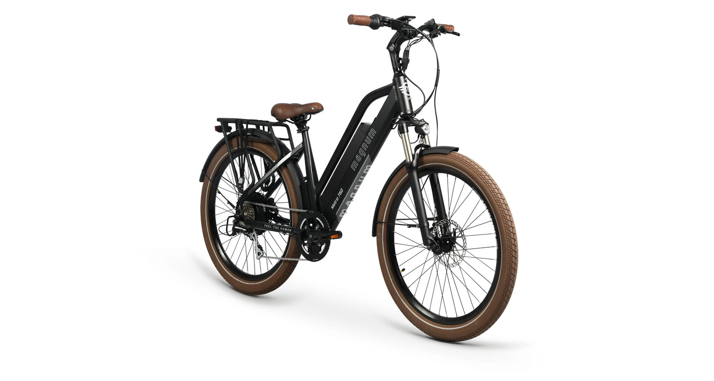 Metro(750) Low Step Electric Bike Black-Silver