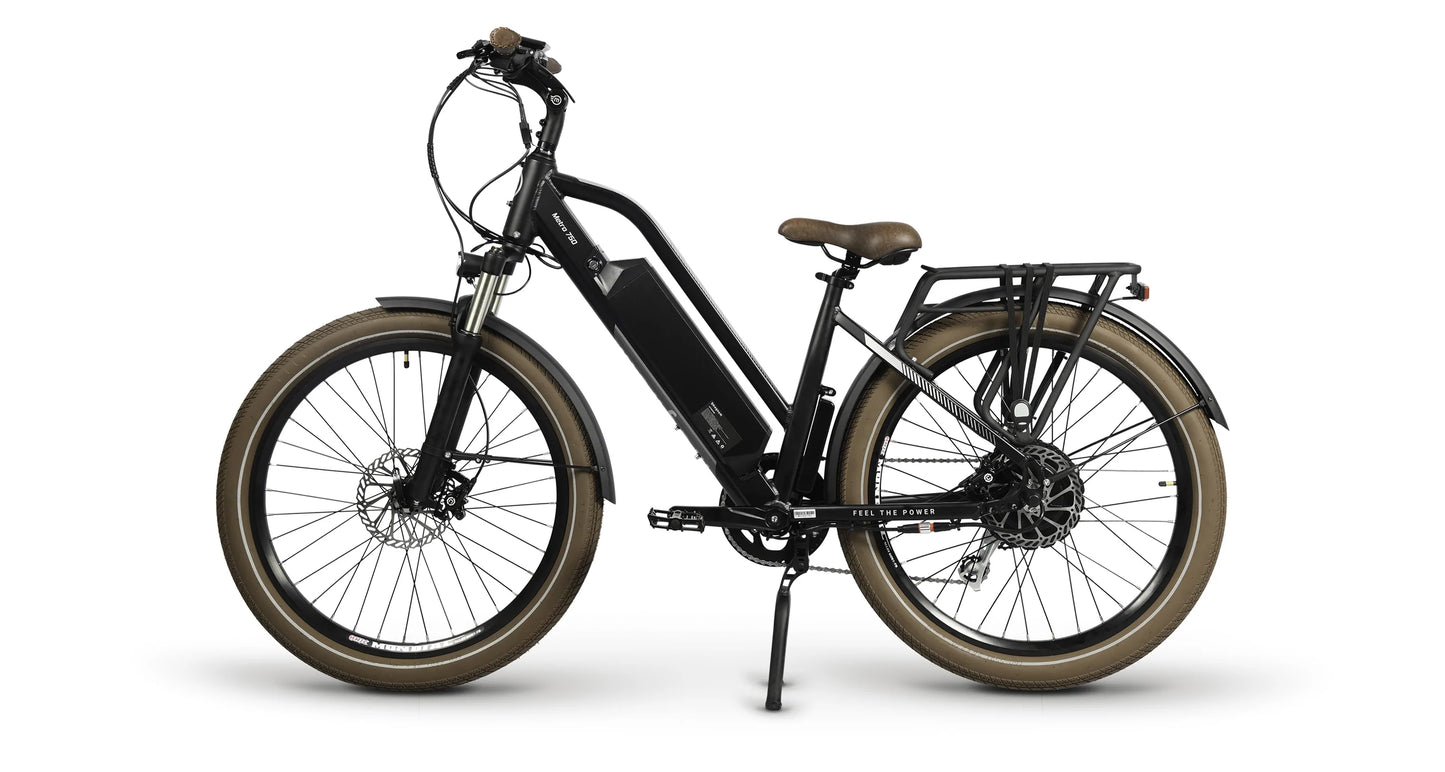 Metro(750) Low Step Electric Bike Black-Silver