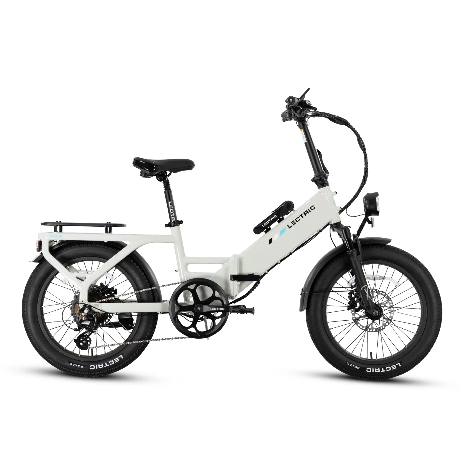 cyclone electric bicycle motor Lectric XP4 Step-Thru eBike in Stratus White | Adult Folding Electric Bike | Lightweight eBike | Class 3 eBike